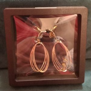 14 Yellow Gold Plated Circle Earrings